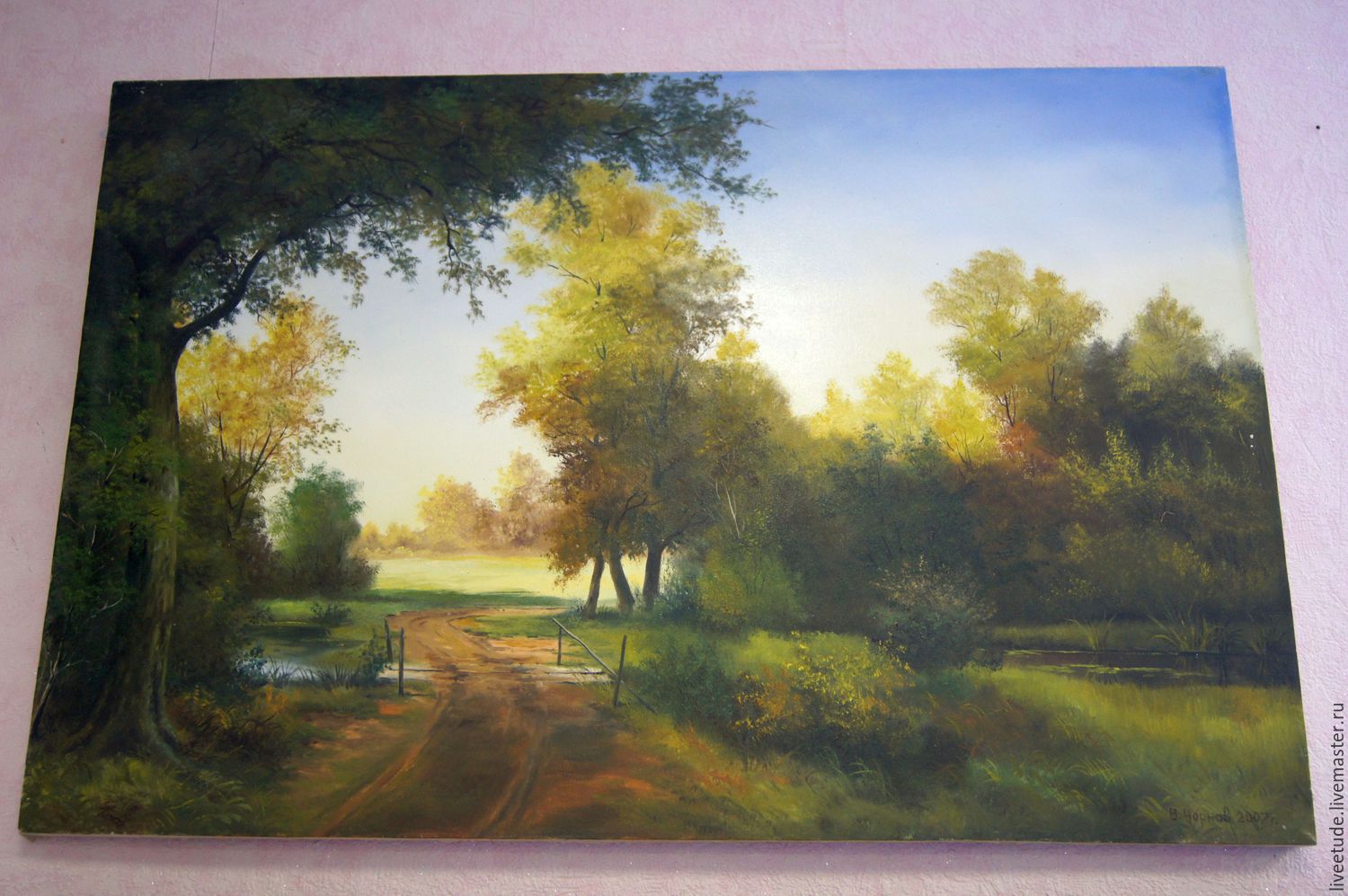 1500x997 Oil Painting Landscape Doroga Domoi Vladimir Chernov Shop Online - Buy Oil Painting