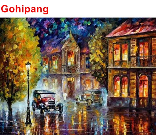 498x432 Buy Gohipang Abstract By Car In The Rain Oil - Buy Oil Painting