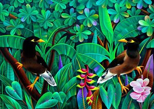 300x213 Buy Myna On Oil Canvas Myna Oil Painting Online Best Prices - Buy Oil Painting Online
