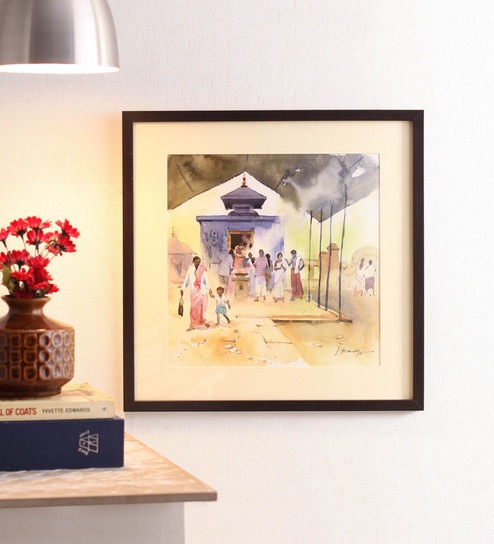 494x544 Buy Sublime Galleria Paper 18 X 1 X 18 Inch Watercolours 37 Framed - Buy Original Painting Online