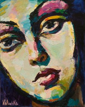 279x350 Artfido Buy Art Online Woman Face Painting Original Oil - Buy Portrait Painting