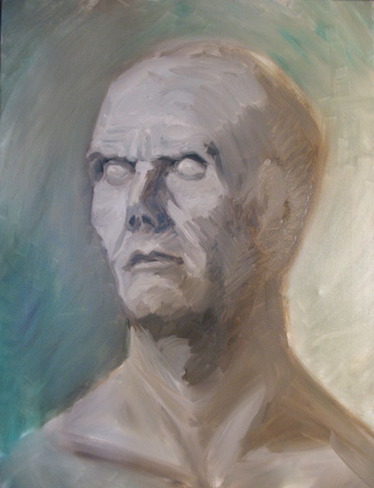 767x1000 Bid Or Buy It Now! Portrait Study From Sculpture Oil Painting - Buy Portrait Painting