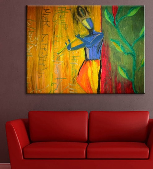 494x544 Buy Retcomm Art Krishna Canvas Digital Art Print Online - Buy Prints Of Painting