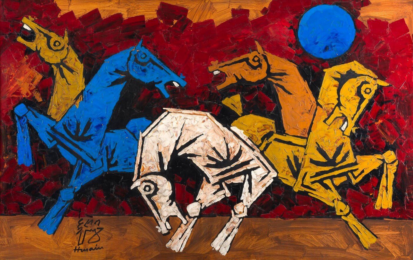 1400x880 Five Horses - Buy Prints Of Painting
