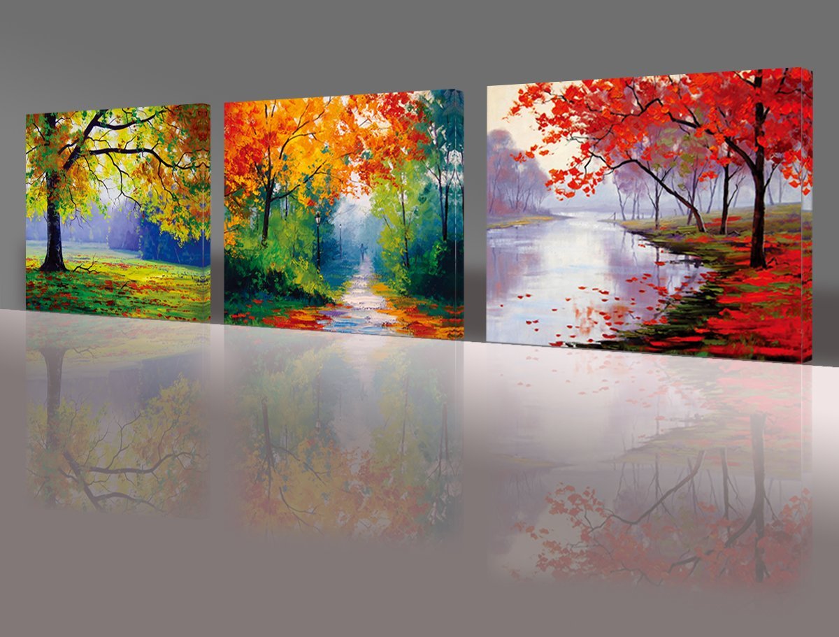 1200x911 Nuolan Art Framed Ready To Hang Panels Modern Landscapenvas - Buy Prints Of Painting