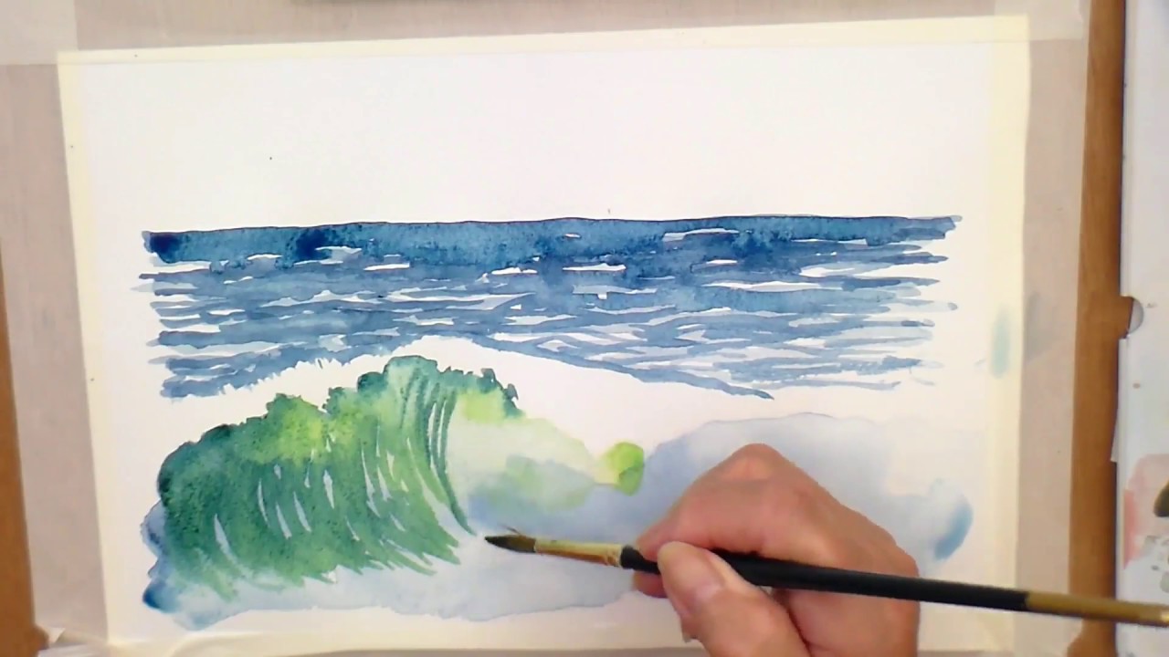 1280x720 How To Paint A Wave In Watercolour - Buy Watercolor Painting