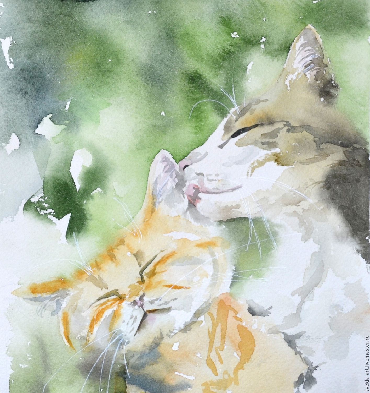 1415x1500 Watercolor Painting The Kiss Shop Online On Livemaster - Buy Watercolor Painting