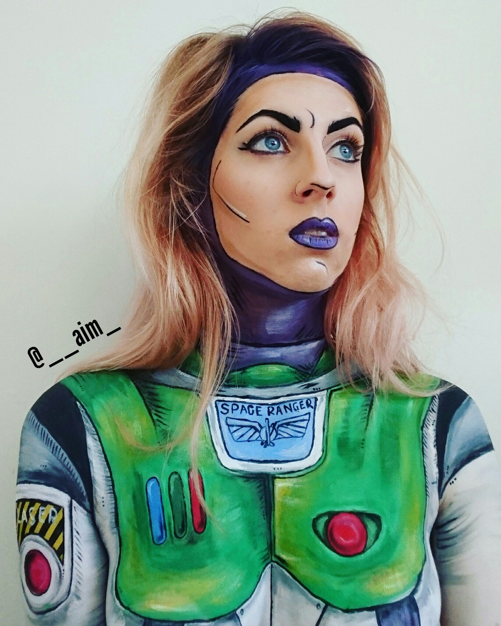 1644x2055 Characters That Girl Does - Buzz Lightyear Face Painting