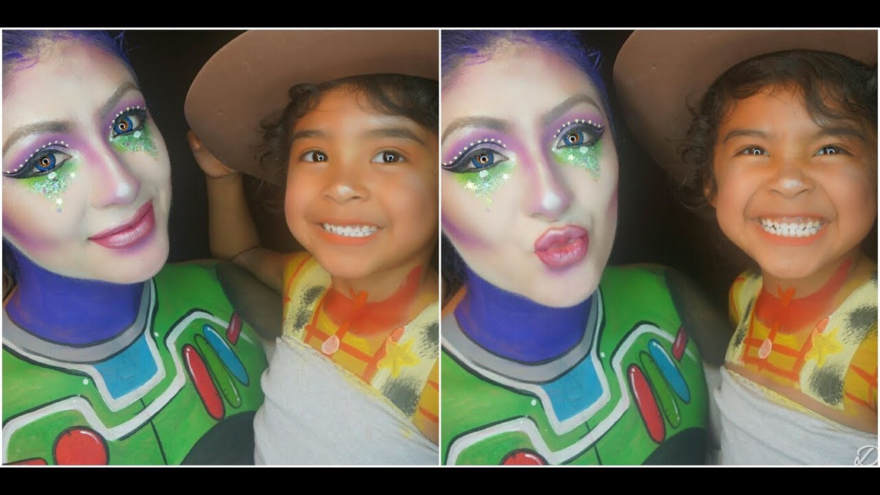 1280x720 Toy Story Makeup Tutorial Buzz And Woody - Buzz Lightyear Face Painting