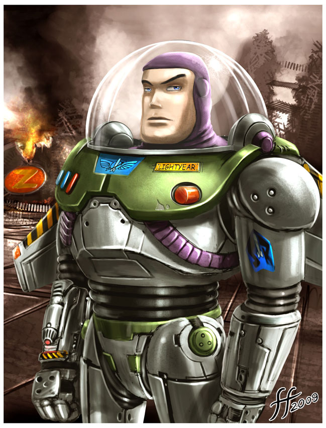 649x851 Buzz Lightyear By 14 Bis - Buzz Lightyear Painting
