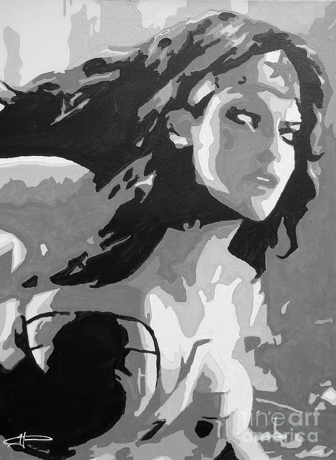 658x900 Wonder Woman - Bw Painting
