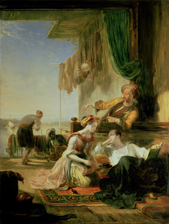 680x900 Lord Byron Reposing In House Of A Fisherman Having Swum - Byron Painting