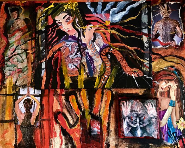 770x615 Saatchi Art Beauty And The Beast Painting By Nancy Byron - Byron Painting