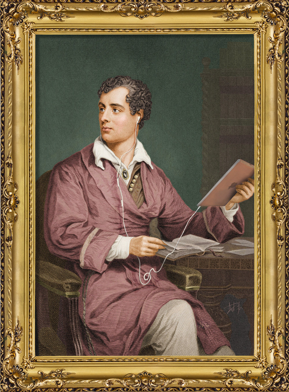 1000x1357 Byron With Ipad Antfox - Byron Painting