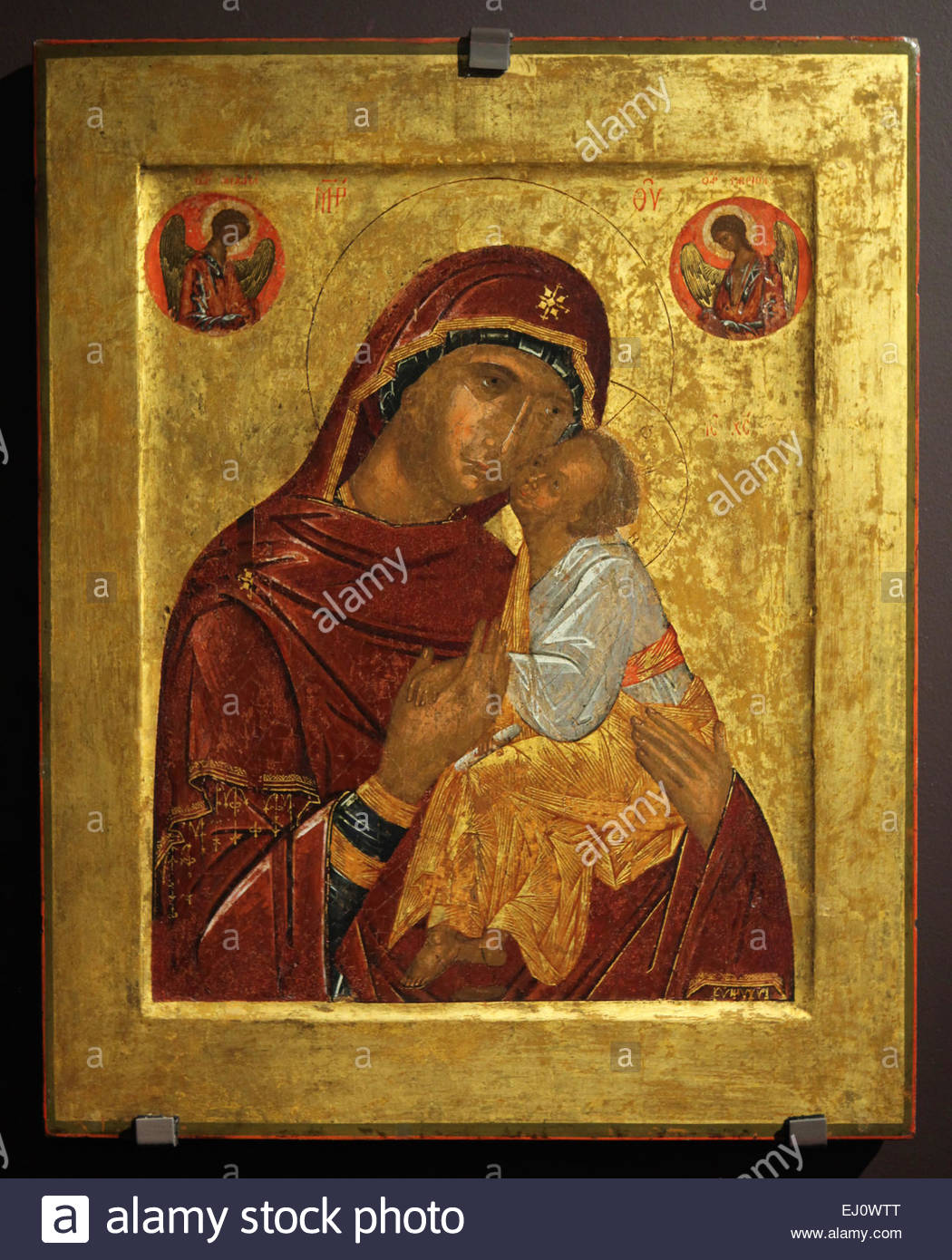 1050x1390 Russian Icon Of Mother Of God Glykophilousa Painted By Byzantine - Byzantine Painting Style