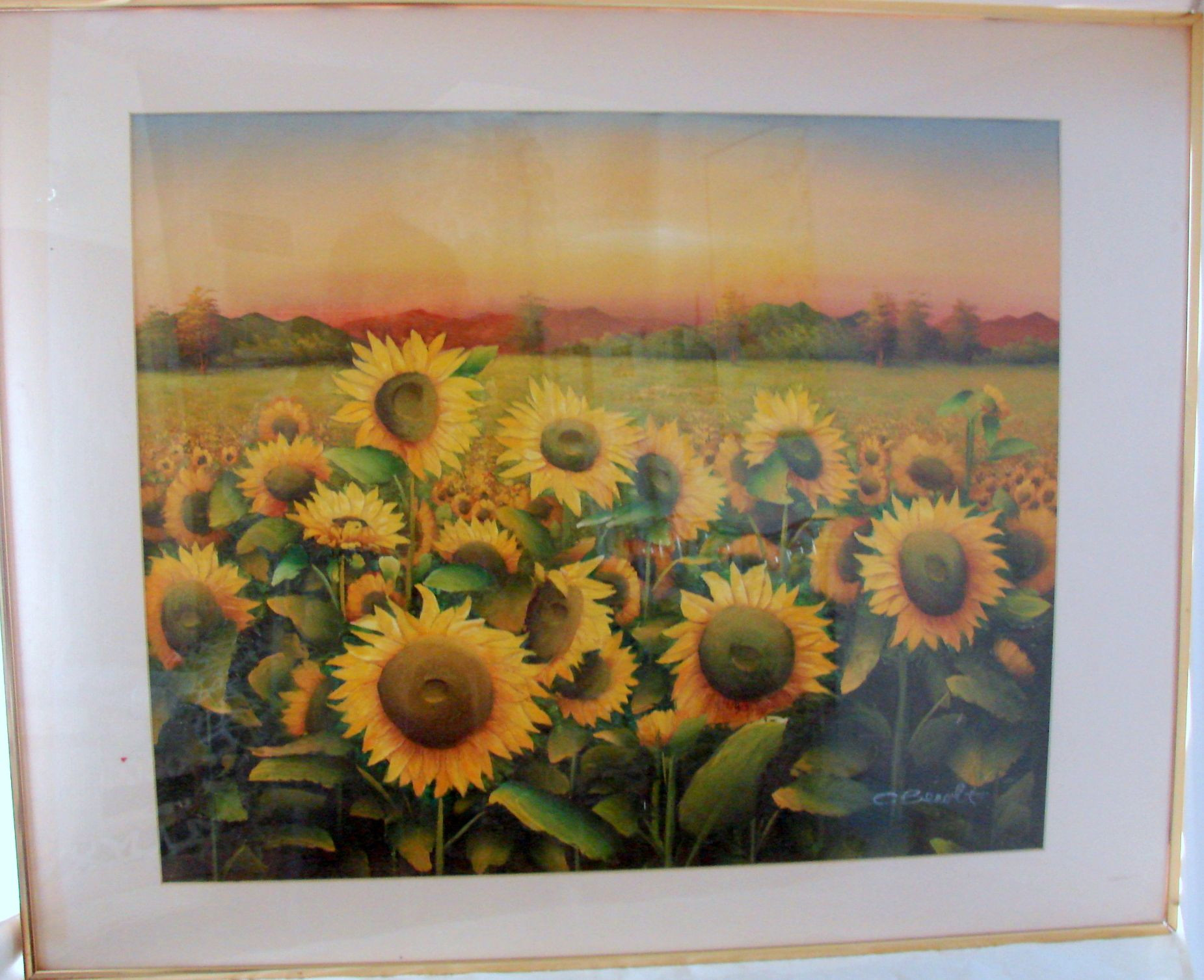1851x1507 Sunflower Canvas Painting Elegant Sunflower Field Oil Painting - C Benolt Oil Painting