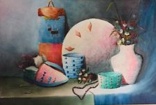 225x151 Vintage Southwestern Oil Canvas Original Painting C - C Benolt Painting