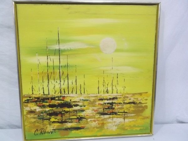 600x450 C. Roberts Oil Painting Over The Field - C Roberts Painting