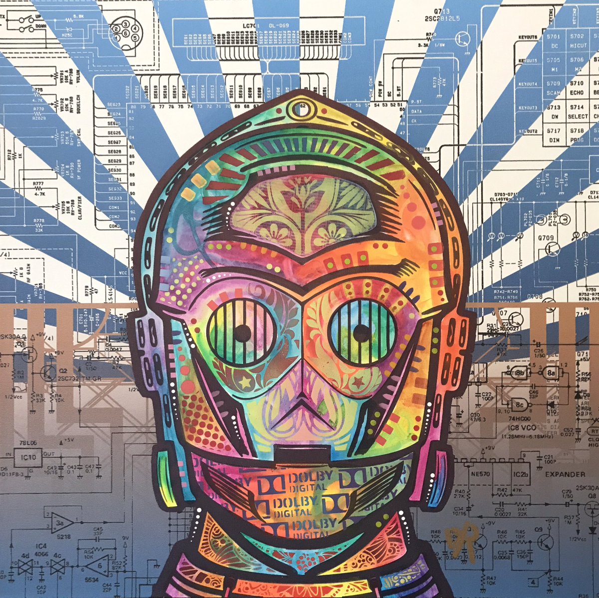 1200x1199 Dean Russo Art On Twitter - C3po Painting