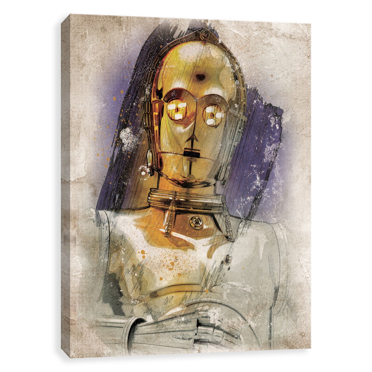 1280x1280 Episode 8 C3po Art Portrait - C3po Painting