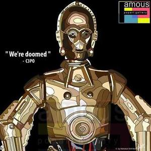 300x300 C3po Star Wars Canvas Quotes Wall Decals Photo Painting Framed Pop - C3po Painting
