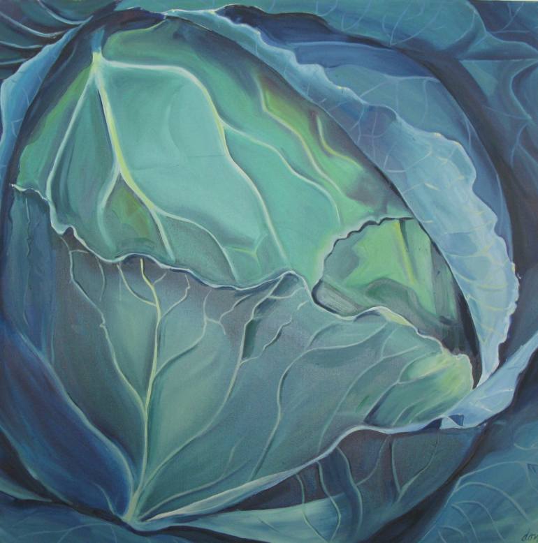 770x778 Saatchi Art Cabbage Painting By Annie Donlin - Cabbage Painting