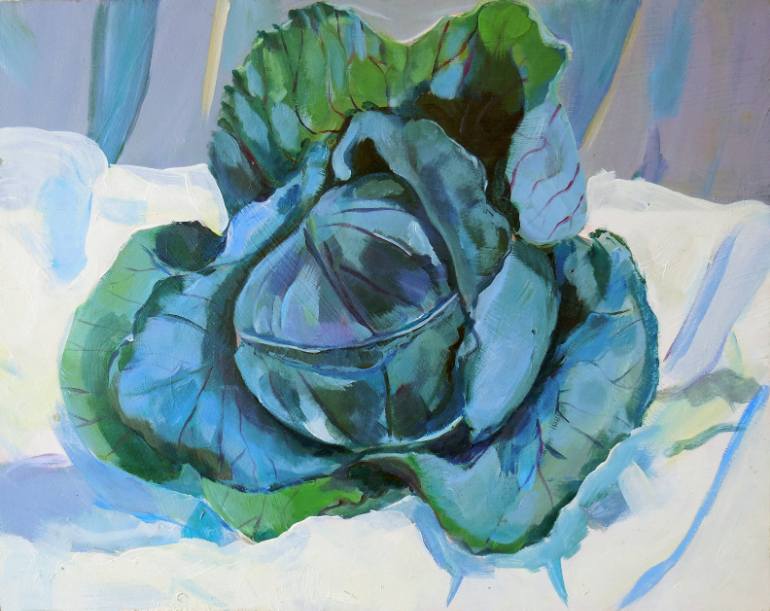 770x611 Saatchi Art Purple Cabbage Painting By Zoe Zuniga - Cabbage Painting