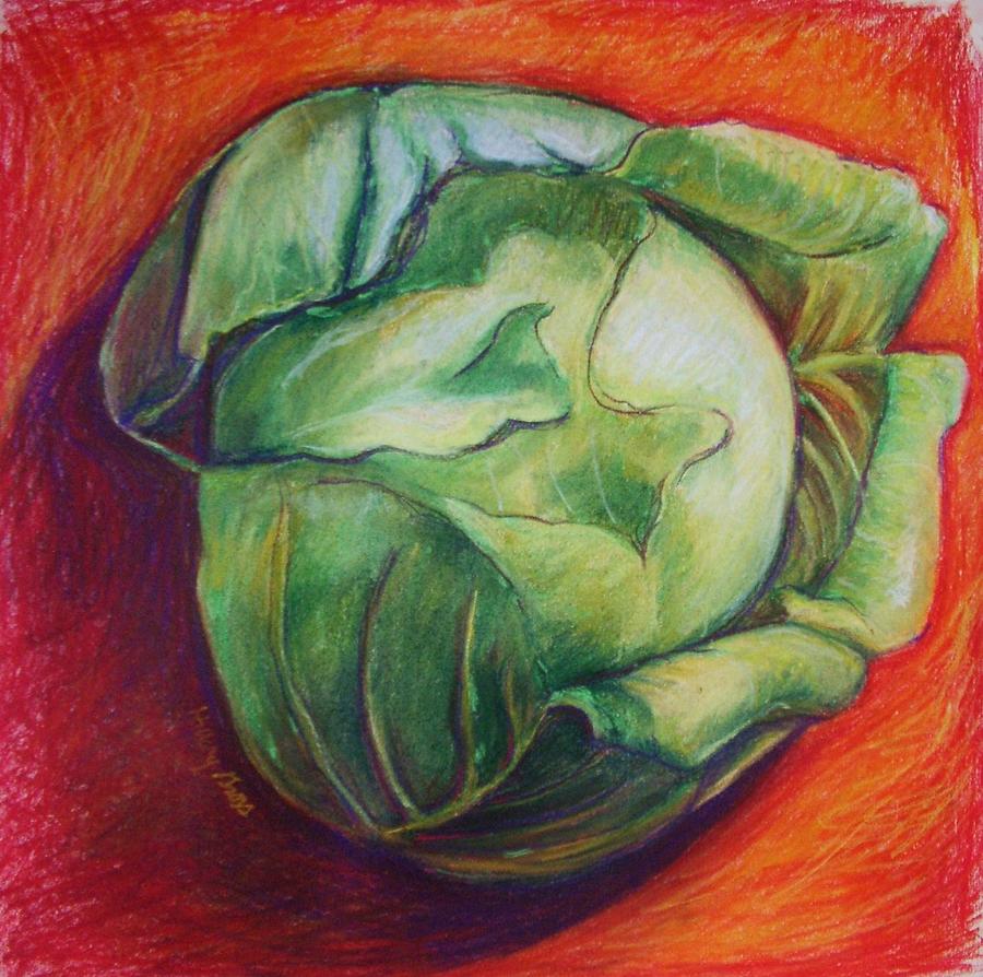 900x894 Cabbage Painting By Hillary Gross - Cabbage Painting