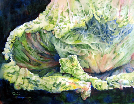513x400 Cabbage Painting - Cabbage Painting