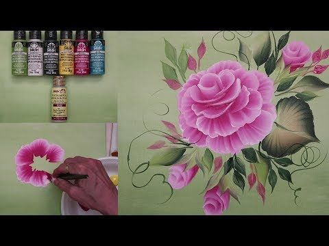 480x360 Donna Dewberry One Stroke Workshop Series Video Volume 2 - Cabbage Rose Painting