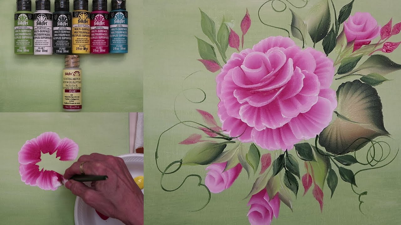 1280x720 How To Paint A Cabbage Rose! (Official Video) - Cabbage Rose Painting