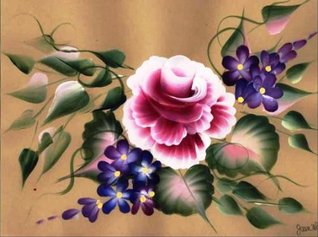318x237 One Stroke Painting - Cabbage Rose Painting