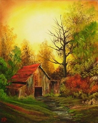 320x400 Cabin In The Woods' - Cabin In The Woods Painting