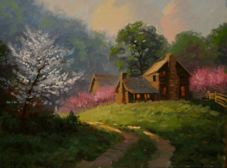 Cabin Painting At Paintingvalley Com Explore Collection Of Cabin