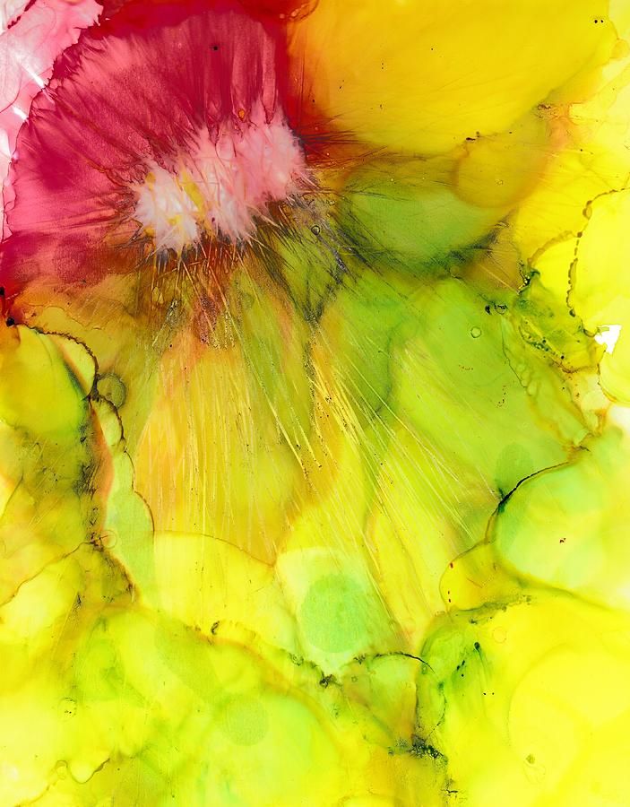 703x900 Cactus Flower Painting By Louise Adams Abstract Art 4 - Cactus Flower Painting