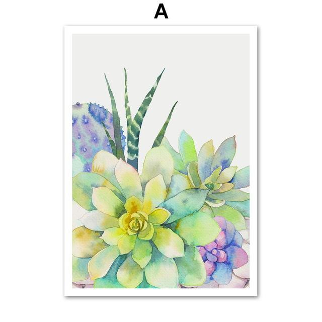640x640 Cactus Flower Wall Poster Painting Amazing Pet - Cactus Flower Painting