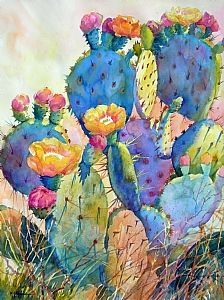 224x300 861 Best Aquarelas Images On Paint, Watercolor - Cactus Flower Painting