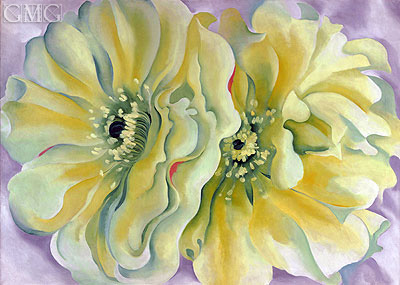 400x285 Yellow Cactus Flowers O'Keeffe Painting Reproduction 13036 - Cactus Flower Painting