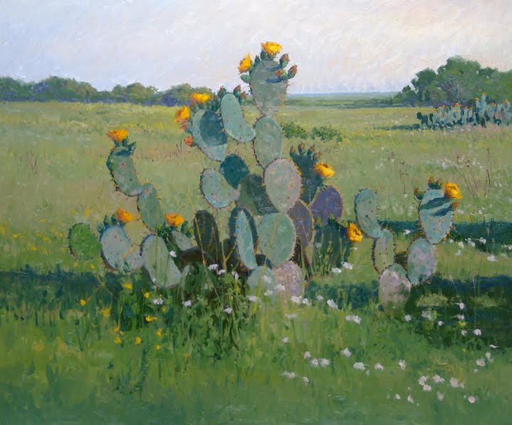 720x598 Noe Perez Texas Art 2010 - Cactus Landscape Painting