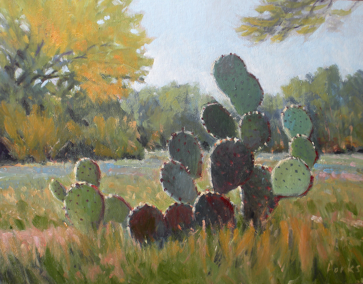 1200x942 David Forks - Cactus Landscape Painting