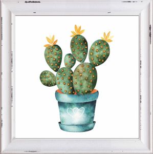 299x300 China Plant Cactus Decorative Canvas Printing Handmade Oil - Cactus Oil Painting