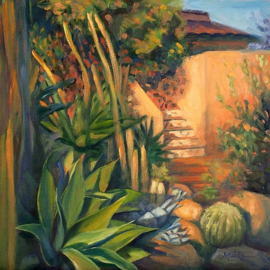 540x540 Jardin De Cactus - Cactus Oil Painting