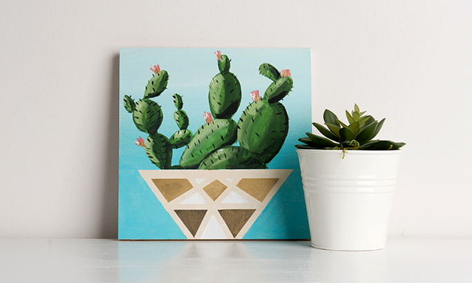 683x410 Paint Party - Cactus Painting
