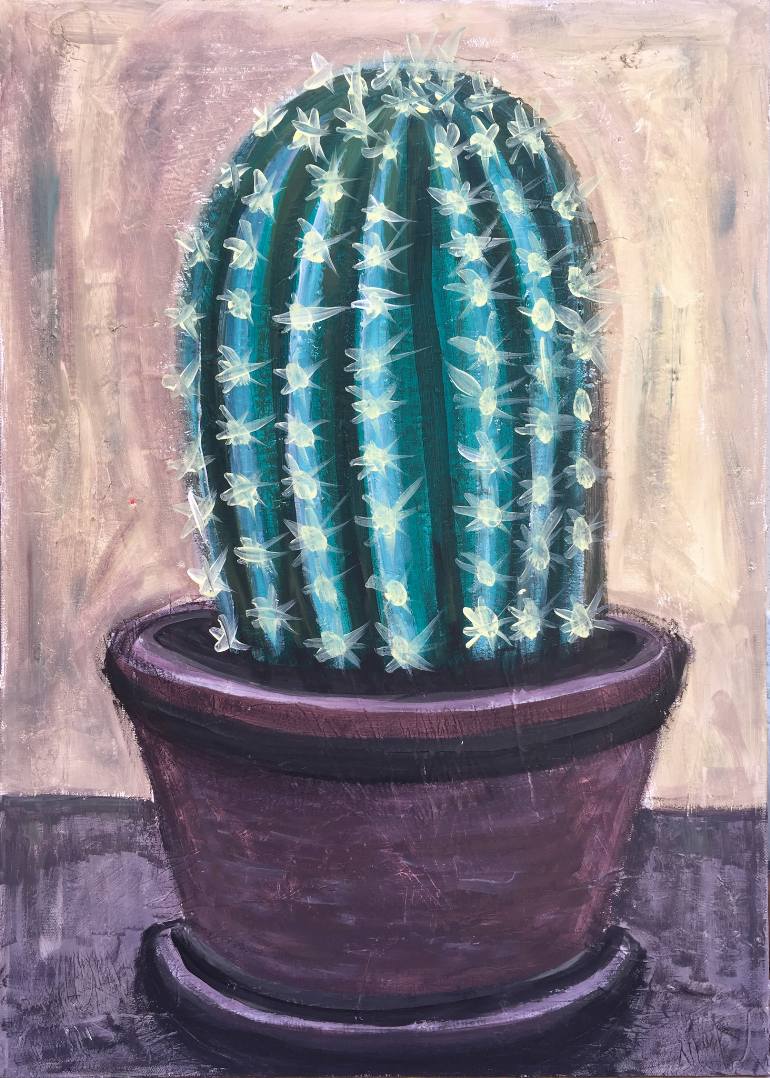 770x1078 Saatchi Art Cactus Painting By Vincenzo Cota - Cactus Painting