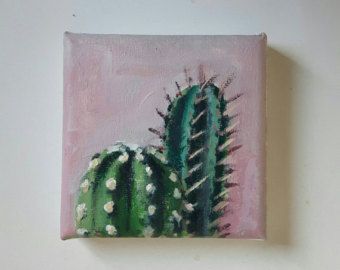 340x270 Original Cactus Painting, Small Painting, Original Acrylic Canvas - Cactus Painting Acrylic