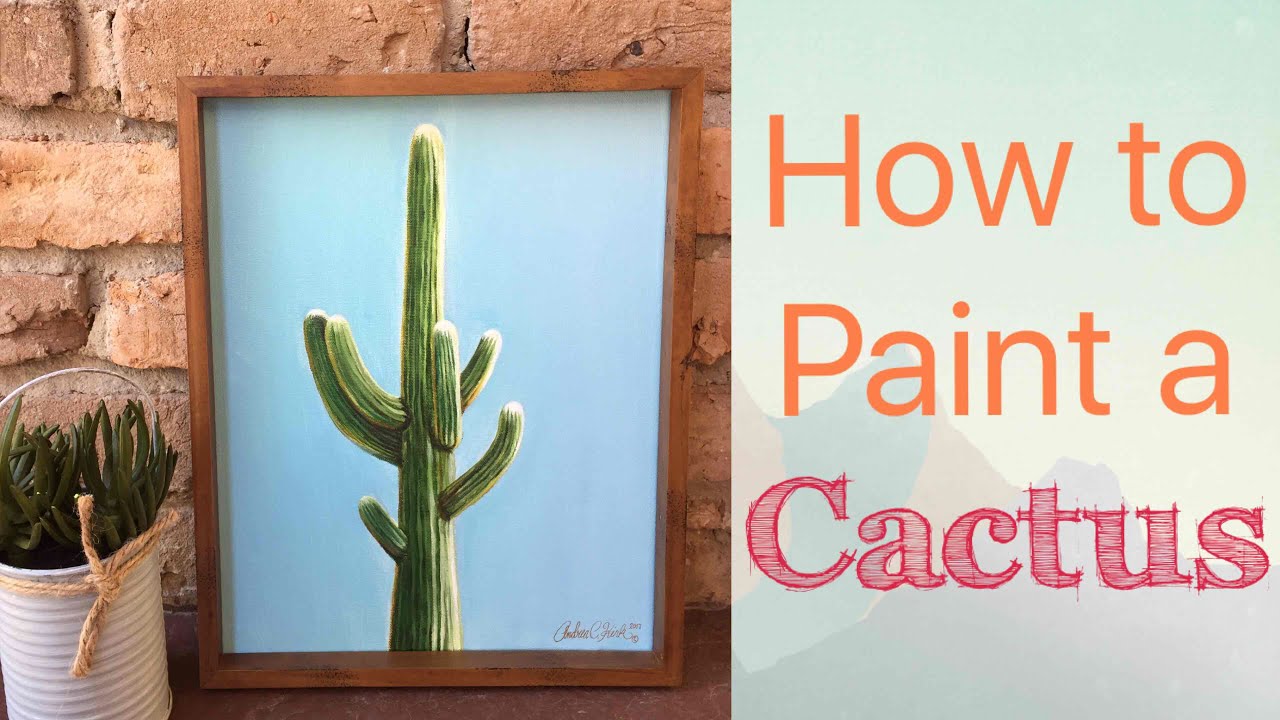 1280x720 Cactus Acrylic Painting Tutorial - Cactus Painting Acrylic