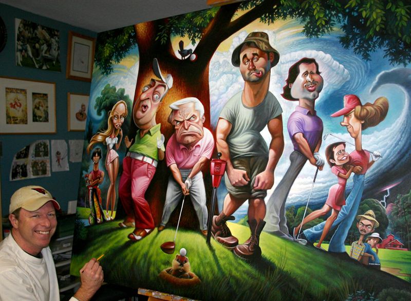 800x586 David O'Keefe's Tribute To Caddyshack - Caddyshack Painting