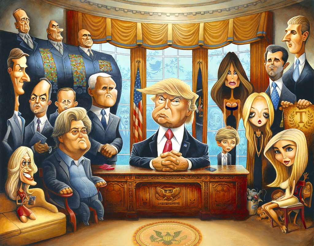 1024x803 Trump White House David O'Keefe Studios - Caddyshack Painting