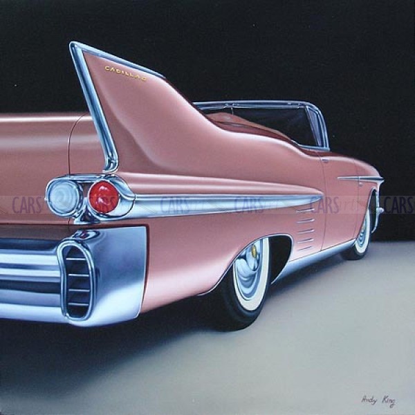 600x600 1958 Cadillac Convertable Oil Painting - Cadillac Painting