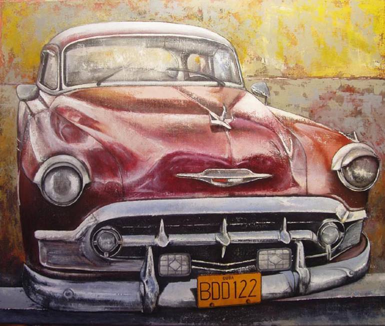 770x652 Saatchi Art Old Cadillac Painting By Tomas Castano - Cadillac Painting